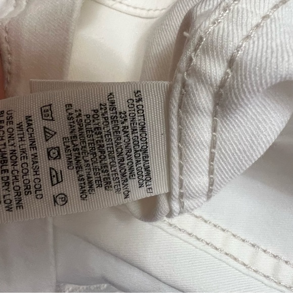 Free People Modern Femme Denim Mini In Stark White Size 10 Back Zip Close - Picture 10 of 11